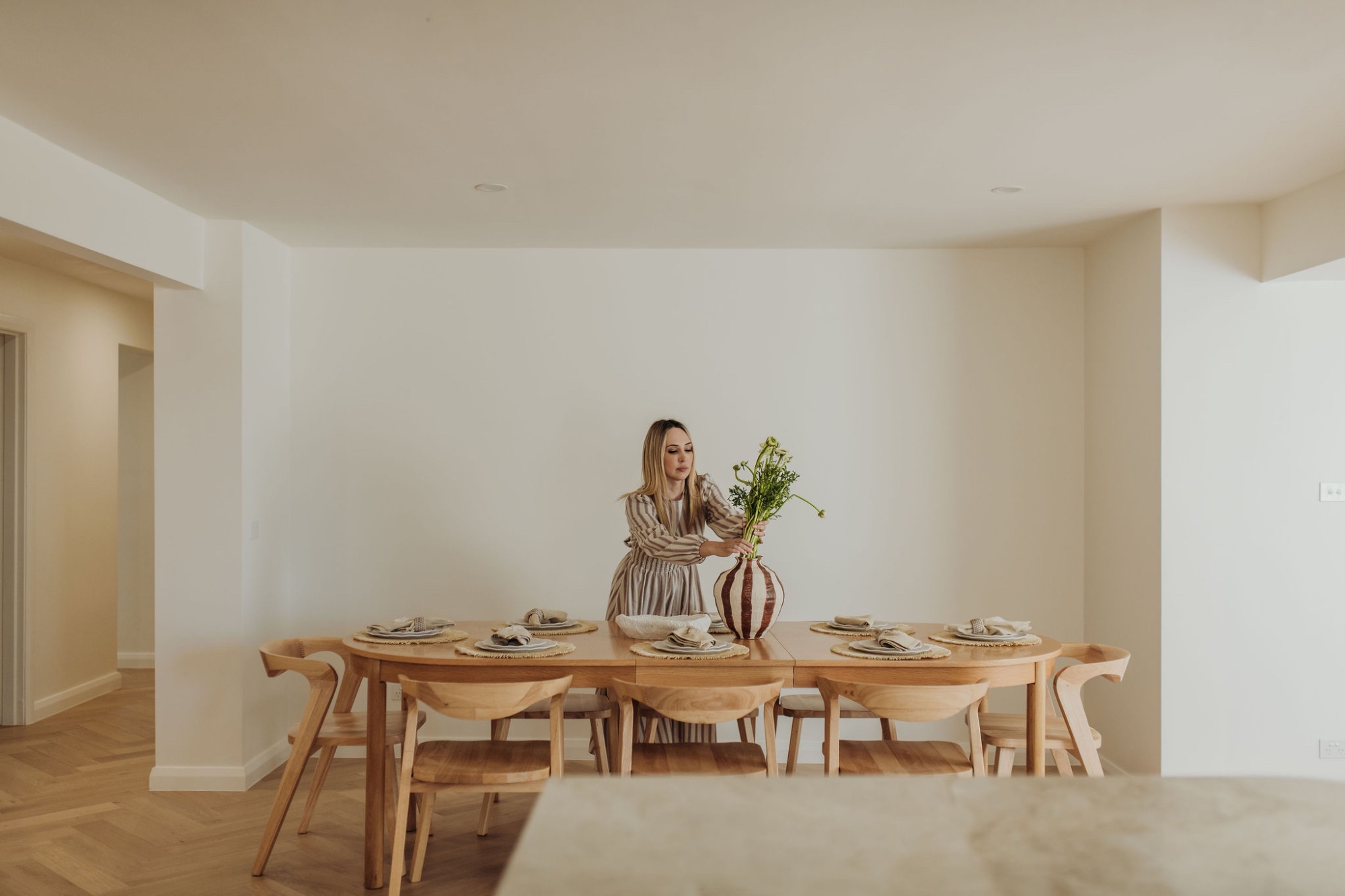 Sabina Christine styling a dining room